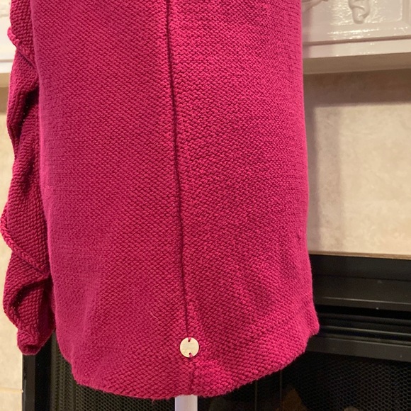Pure Handknit Cranberry Sleeveless Cardigan - Picture 5 of 7